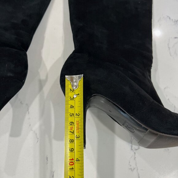 RARE VTG ST. JOHNS black Suede leather over the knee boots Size 7 - Picture 12 of 16